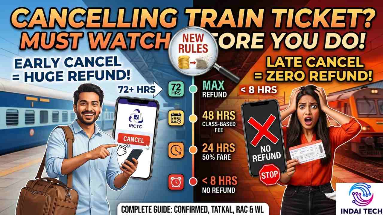 Indian Railways Train Ticket Cancellation Charges